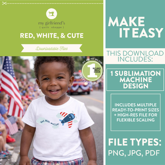 Red, White, & Cute (Downloadable Sublimation Design)