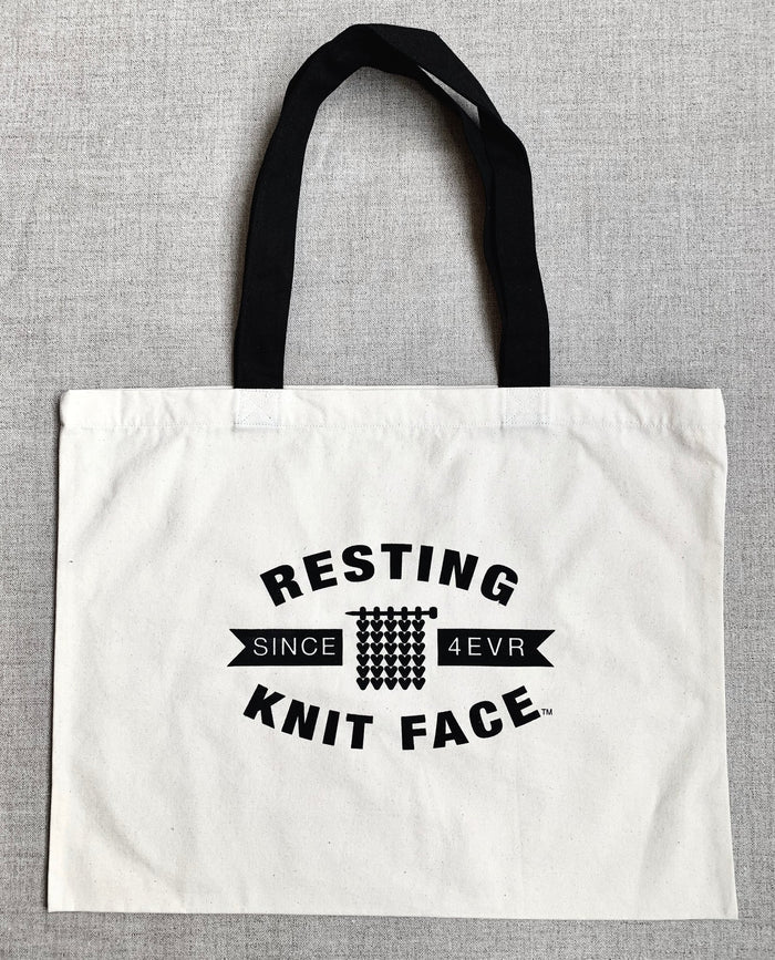 RESTING KNIT FACE TOTEBAG And PIN!