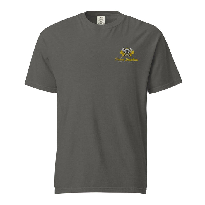 Riders Quadrant Embroidered T-shirt - The Bean Workshop - box tee, embroidered, fourth wing, rebecca yarros