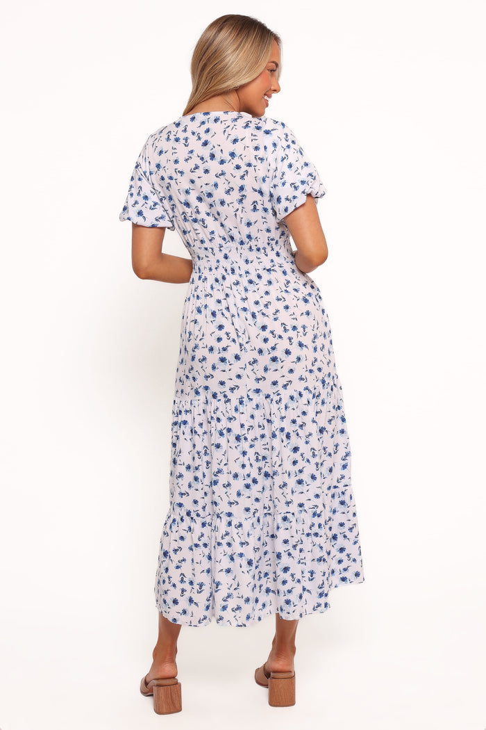 Petal and Pup USA DRESSES Roberts Maxi Dress - Blue Ditsy Floral