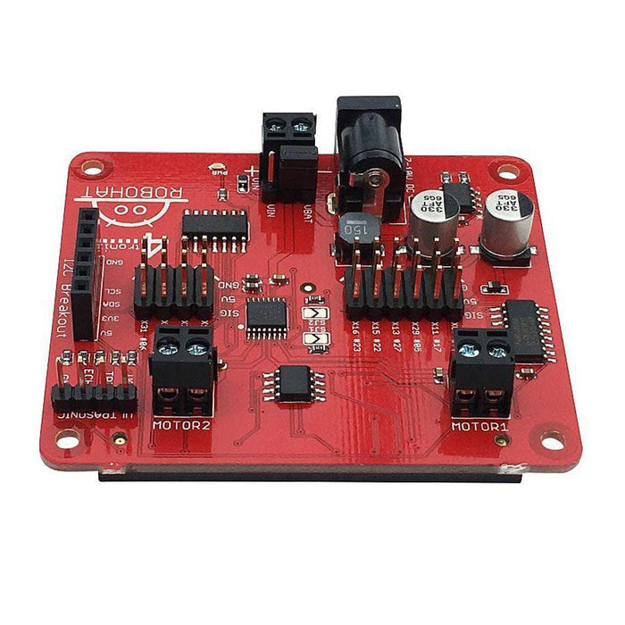 RoboHAT Robot Controller for Raspberry Pi [Discontinued] by 4tronix - The Pi Hut