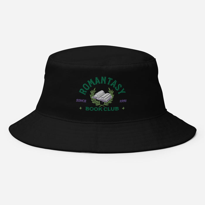 Romantasy Book Club Bucket Hat - The Bean Workshop - book lover, bookish, bucket hat, embroidered, read everyday, reading accessories, retro, vintage