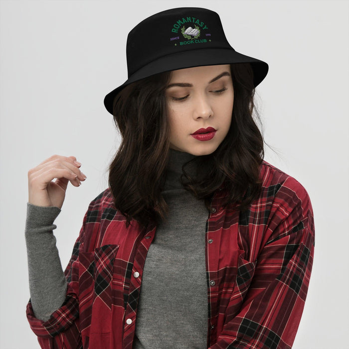 Romantasy Book Club Bucket Hat - The Bean Workshop - book lover, bookish, bucket hat, embroidered, read everyday, reading accessories, retro, vintage