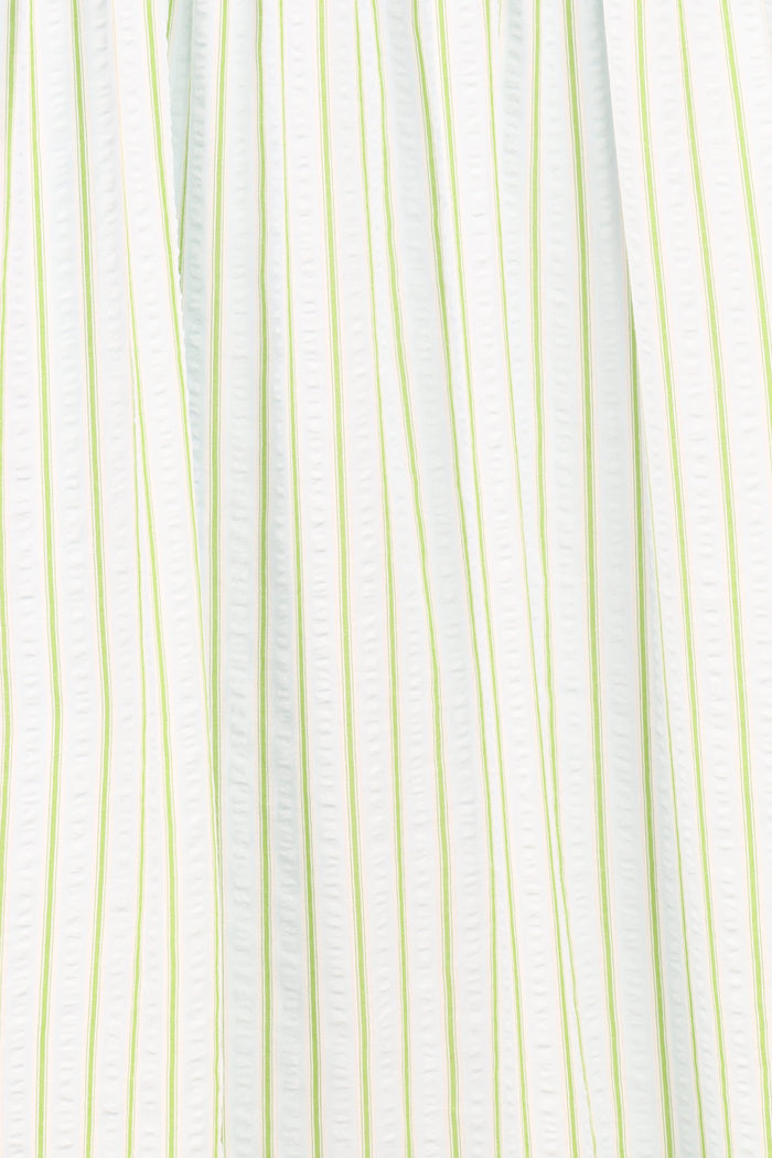 Petal and Pup USA DRESSES Ronnie Short Sleeve Midi Dress - Green Blue Stripe