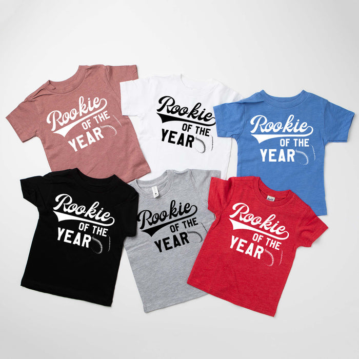 "Rookie of the Year" 1st Birthday Personalized Baseball T-shirt/Bodysuit