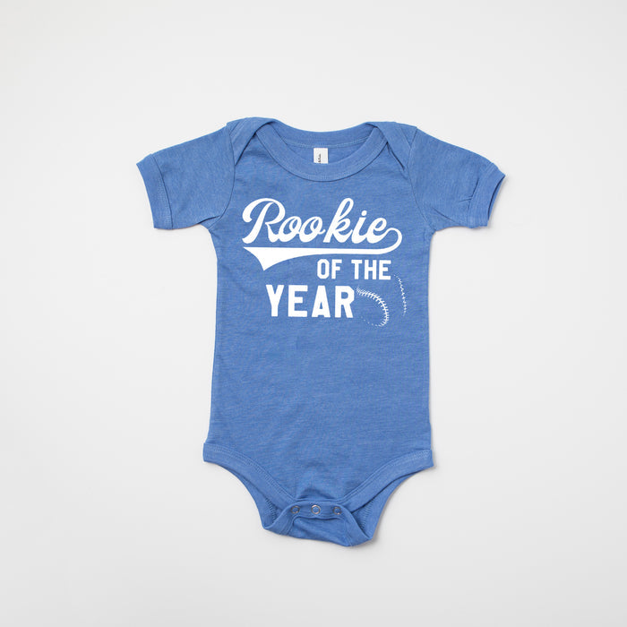 "Rookie of the Year" 1st Birthday Personalized Baseball T-shirt/Bodysuit