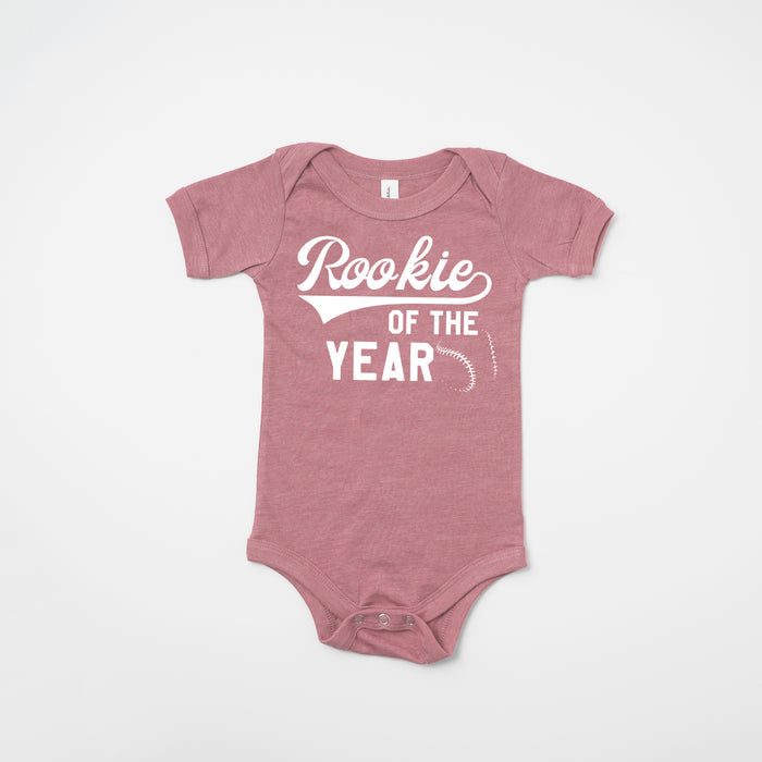 "Rookie of the Year" 1st Birthday Personalized Baseball T-shirt/Bodysuit