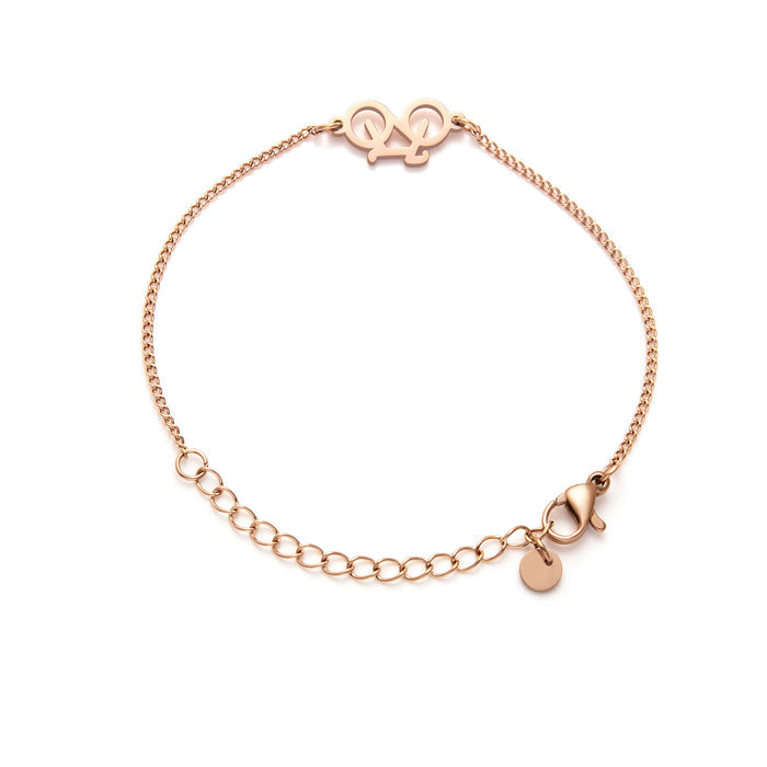 Rose Bike Chain Bracelet