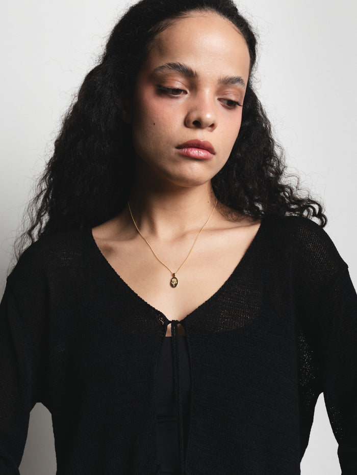 Wolf Circus Engraved Rose Pendant Necklace in 14k Gold Plated | Recycled Metals-Necklaces-wolfcircus.com