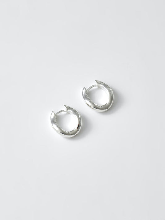 Wolf Circus Rowan Wavy Hoop Earrings in Sterling Silver -Earrings-wolfcircus.com