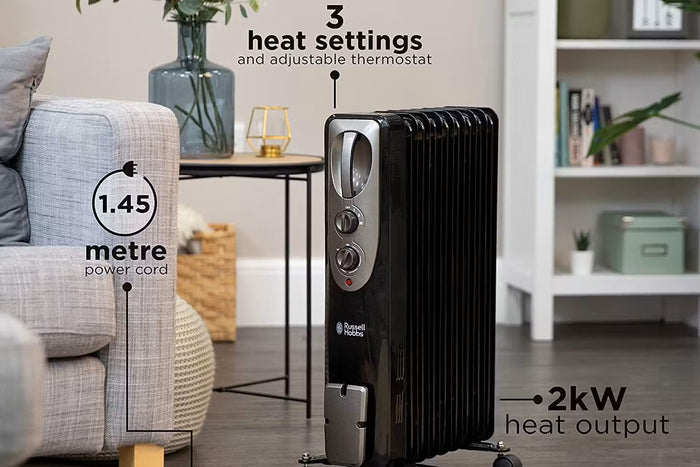 Russell Hobbs Oil-Filled Radiator 2kW | RHOFR5002B