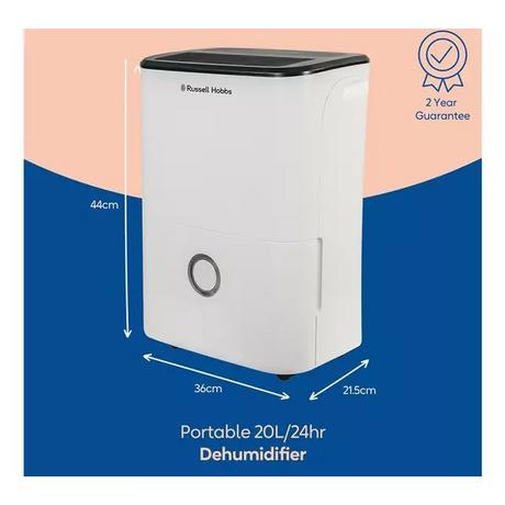 Russell Hobbs RHDH2002 20L Dehumidifier White