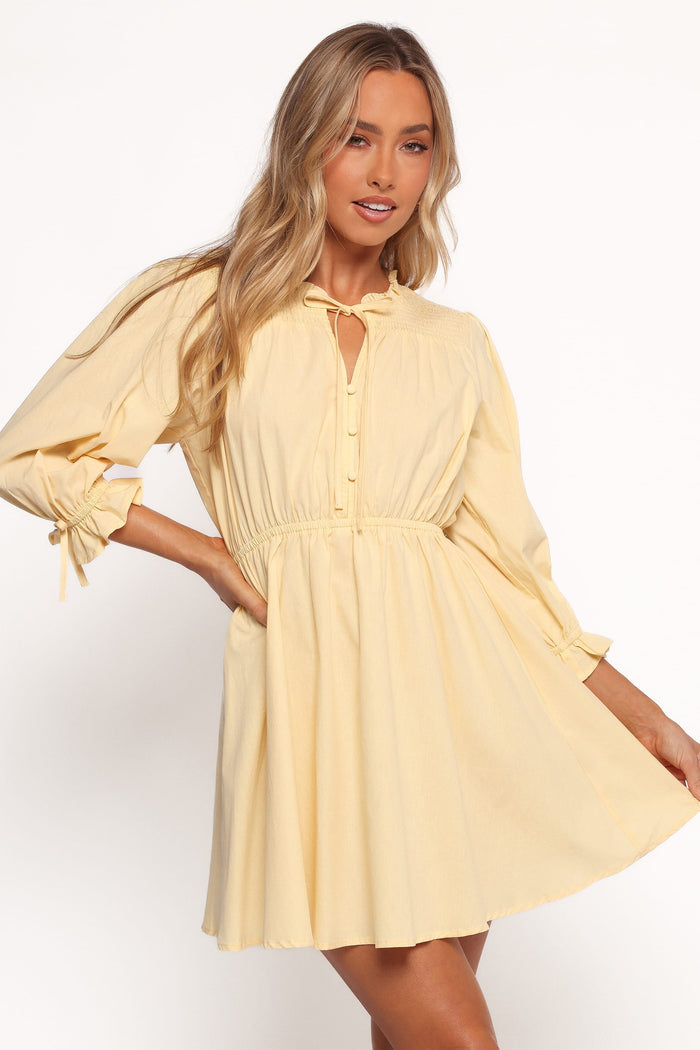 Petal and Pup USA DRESSES Russell Mini Dress - Yellow (Hold for Rack)