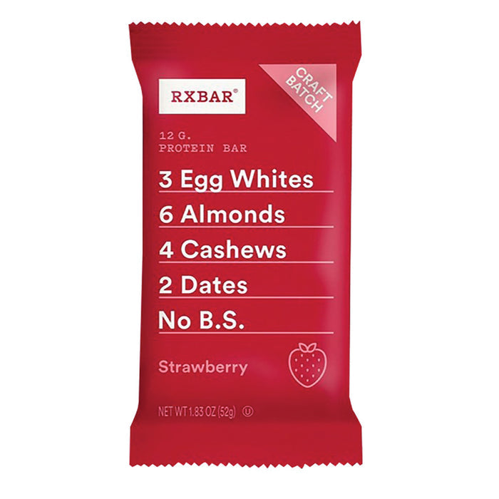 RX BAR Strawberry Protein Bar - 12 Count