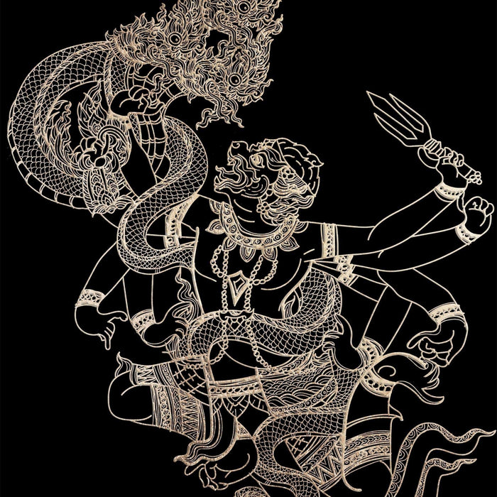 Sak Yant Hanuman Tee | Muay Thai Fighter Warrior Traditional Tattoo | MMA Graphic Art T-Shirt