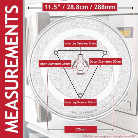 Samsung Microwave Oven Glass Turntable Plate | 288mm