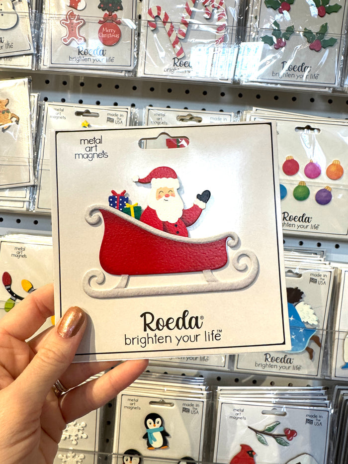 Santa in Sleigh Magnet