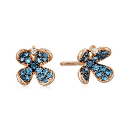 Sapphire Clover Stud Earrings