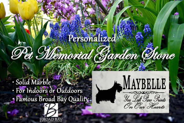 Scottie Memorial Stone Personalized Scottish Terrier Dog Garden Plaque Grave Marker - Broad Bay Personalized Gifts Shipped Fast