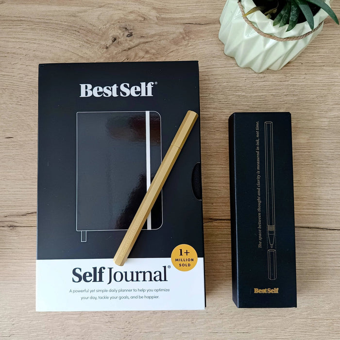 Self Journal + Brass Pen Bundle BestSelf Co.