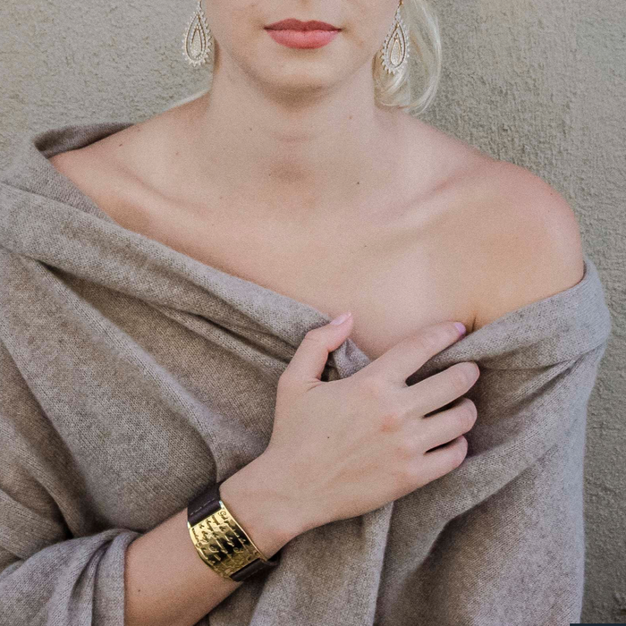 Serenity Prayer Cuff - Gold