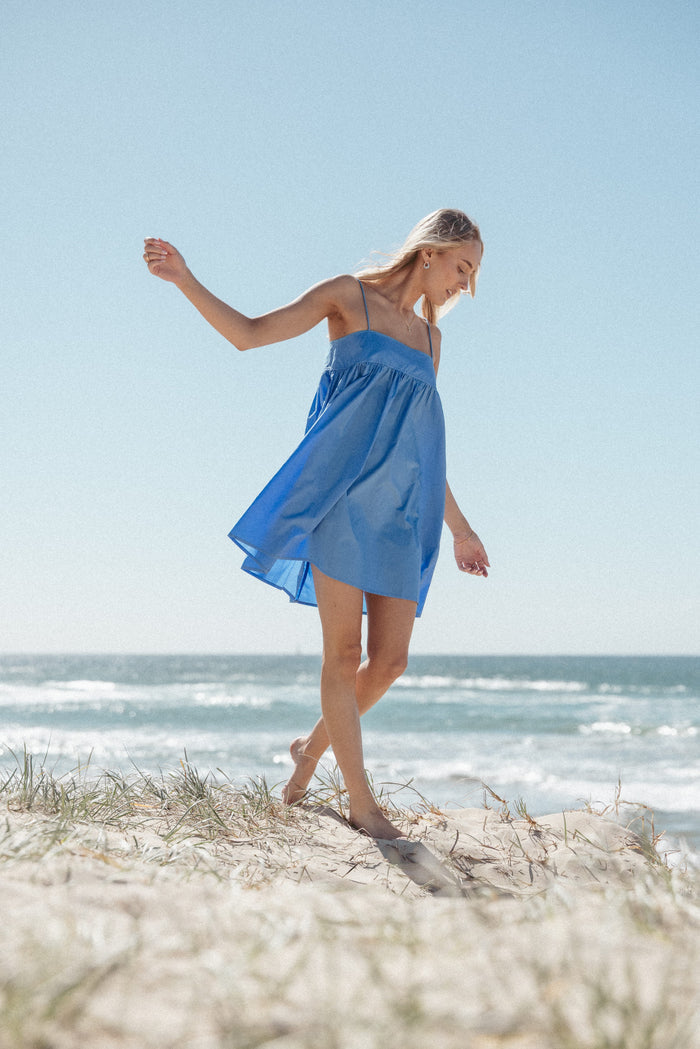Petal and Pup USA DRESSES Serina Mini Dress - Blue