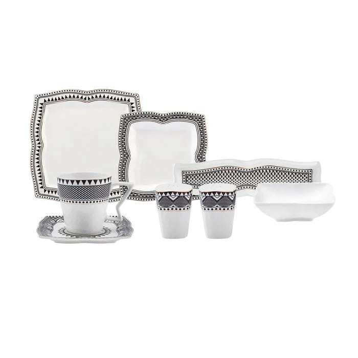Service Petit Déjeuner Karaca New Globe 6 personnes, 32 pièces, porcelaine