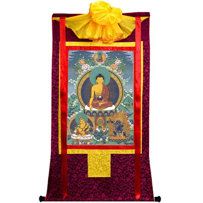 Shakyamuni - 18th Century - Tibetan thangka painting, view 5