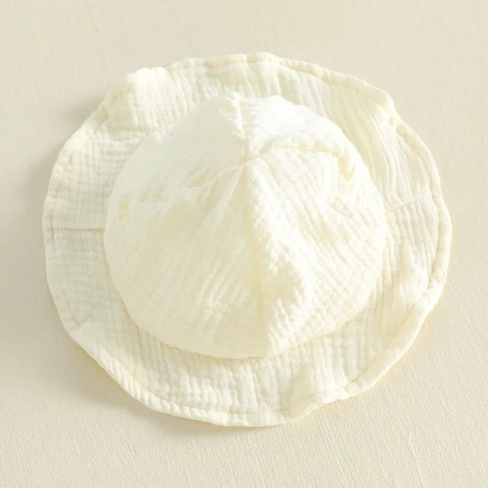 SHAY Smocked Jumpsuit with Sun Hat