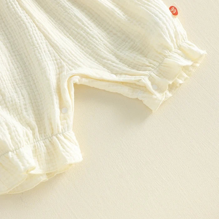 SHAY Smocked Jumpsuit with Sun Hat