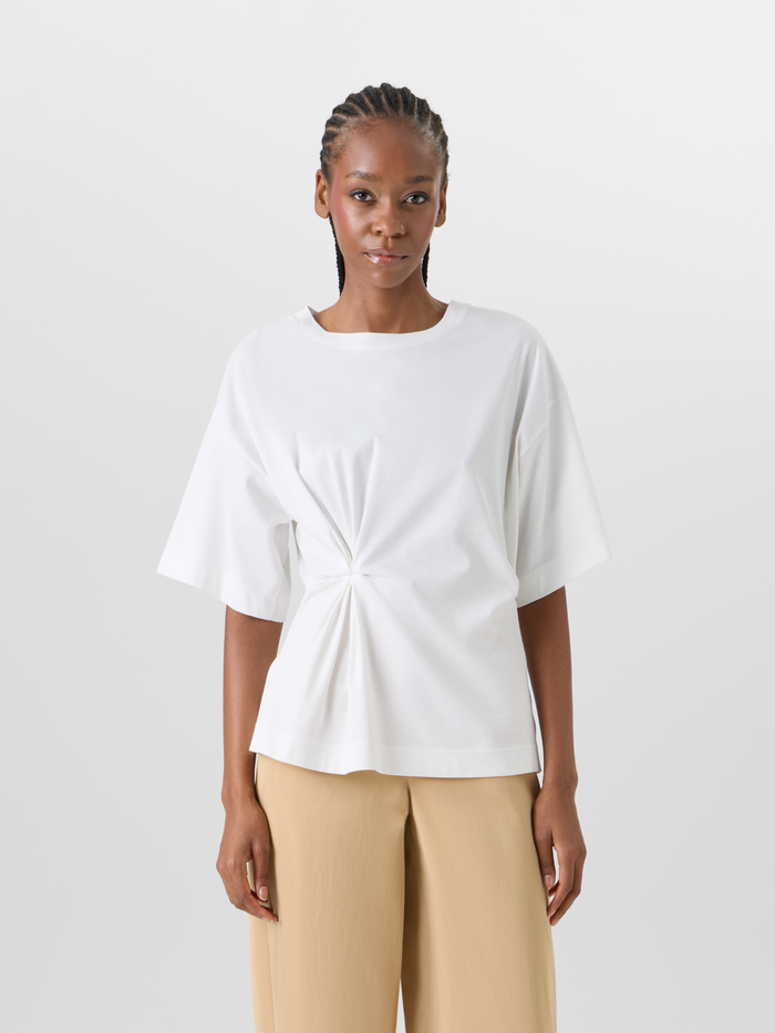 Designer Short-Sleeve Punto Dot T-Shirt - white #editorial