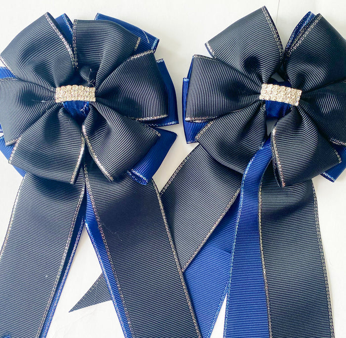 🤩 Show Bows: Black On Navy