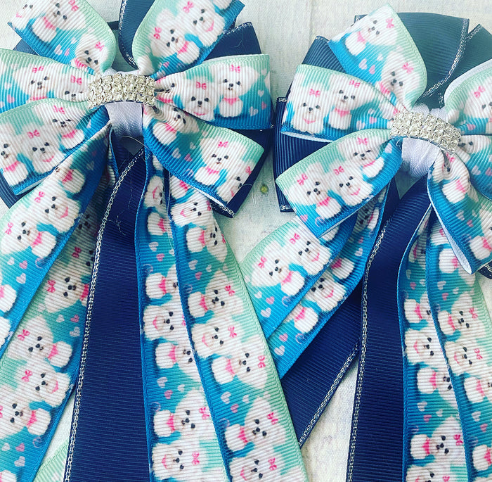🤩 Show Bows: Maltese Puppies 🤍 CLEARANCE