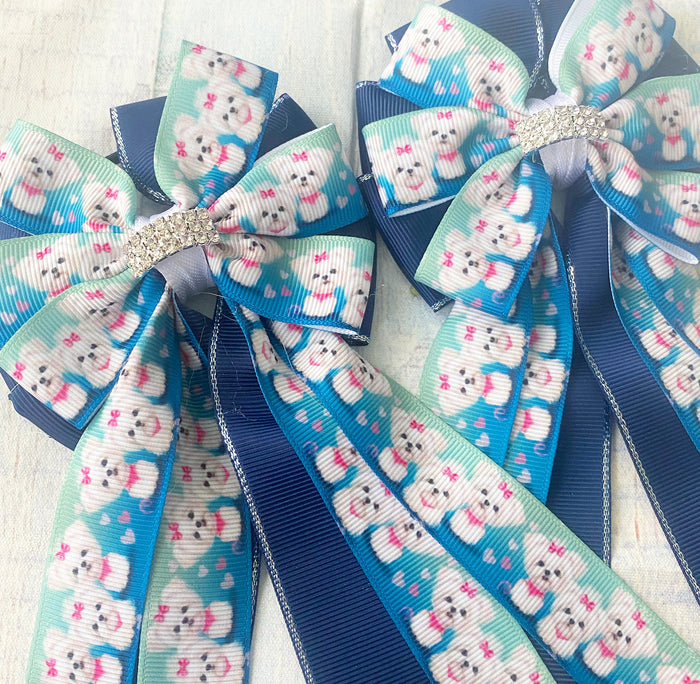 🤩 Show Bows: Maltese Puppies 🤍 CLEARANCE