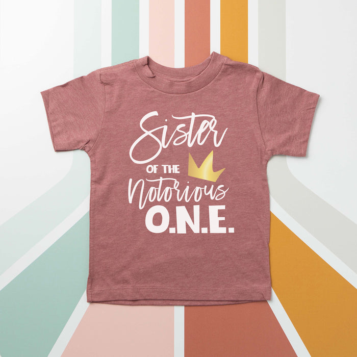 Sibling of the Notorious One 1st Birthday Toddler-Youth Shirts
