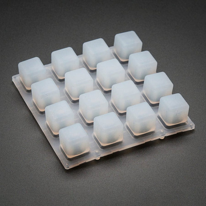 Silicone Elastomer 4 x 4 Button Keypad - for 3mm LEDs by Adafruit - The Pi Hut