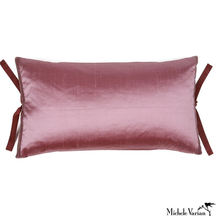 Silk Dupioni Pillow Mauve 12x22