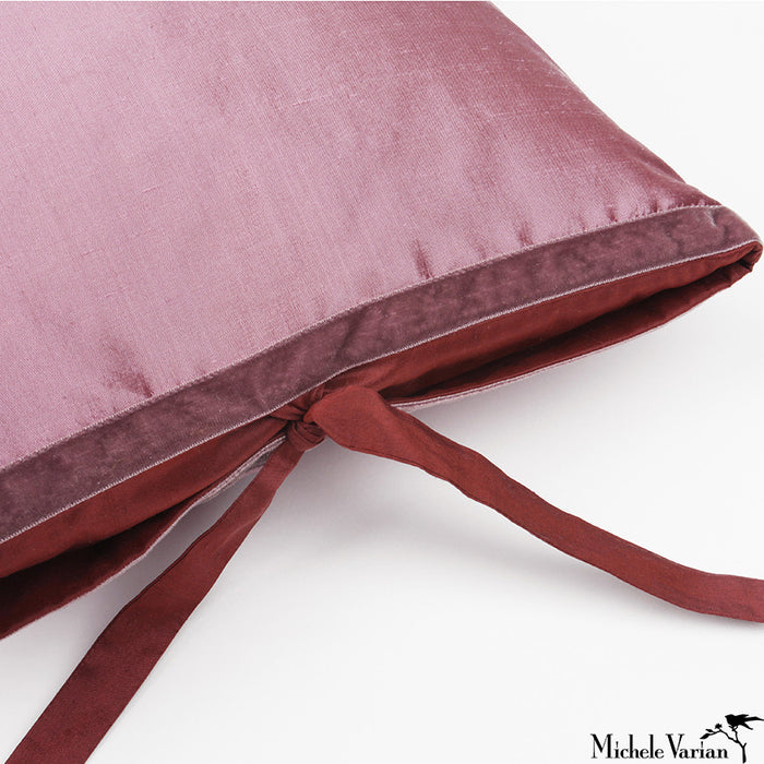 Silk Dupioni Pillow Mauve 12x22