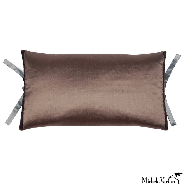 Silk Dupioni Pillow Mudd 12x22