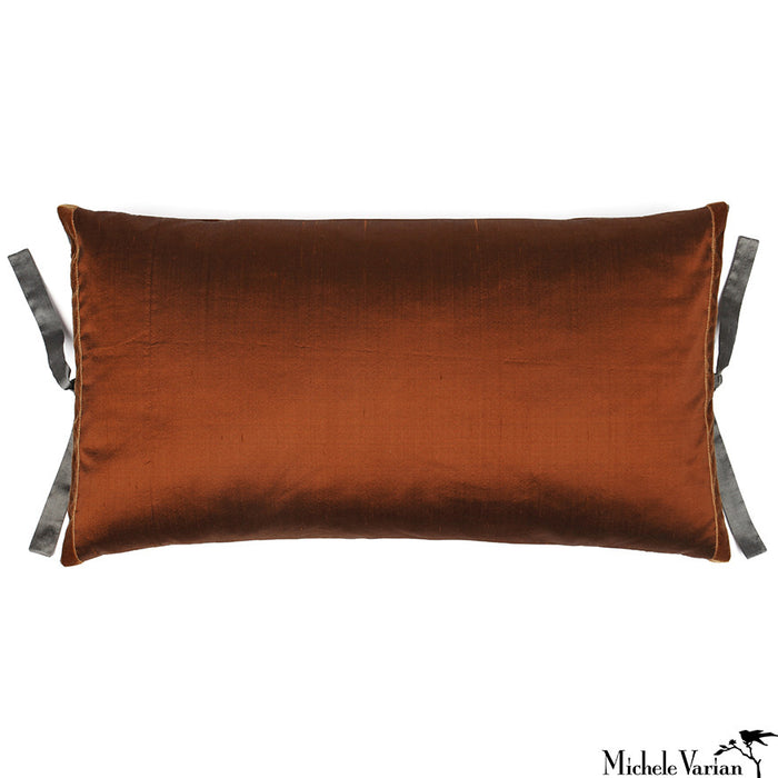 Silk Dupioni Pillow Sienna 12x22