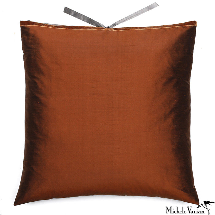 Silk Dupioni Pillow Sienna 22x22
