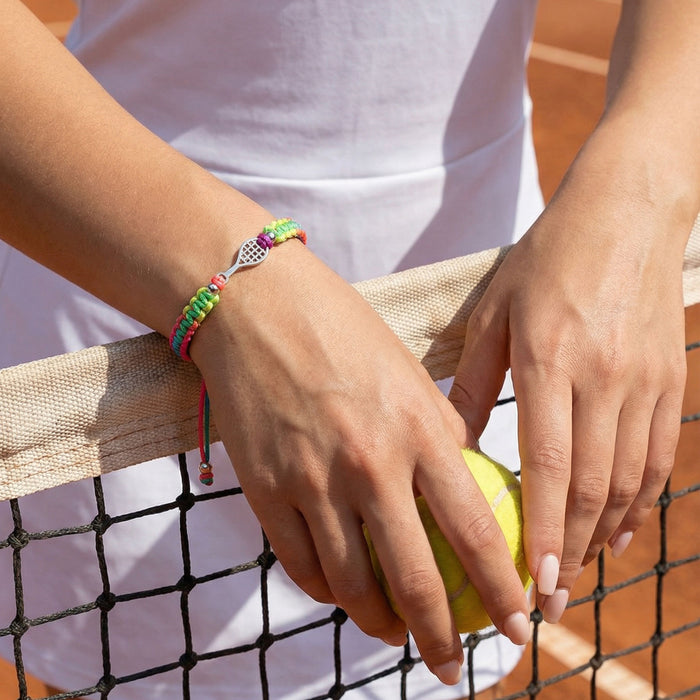 Silver Tennis CHROMATIC Braided Bracelet