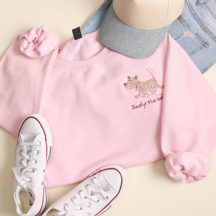 Simply the Best Dog Embroidered Sweatshirt