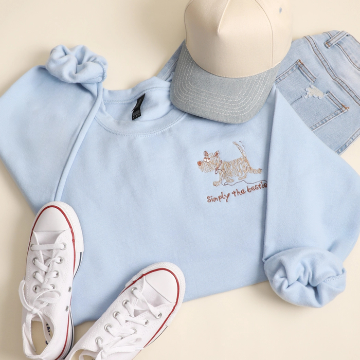 Simply the Best Dog Embroidered Sweatshirt