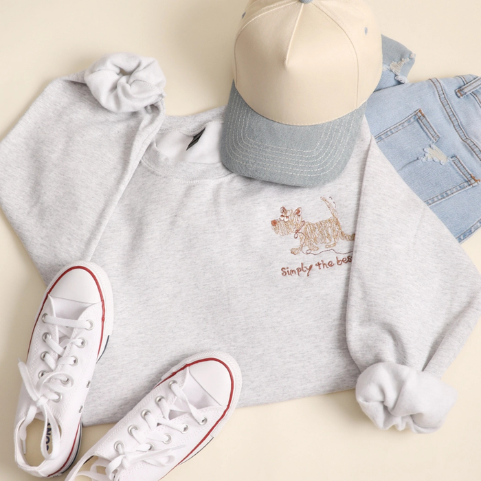 Simply the Best Dog Embroidered Sweatshirt