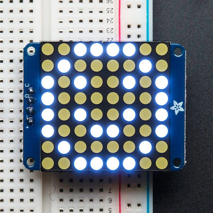 Small 1.2" 8 x 8 Ultra Bright White LED Matrix + Backpack by Adafruit - The Pi Hut