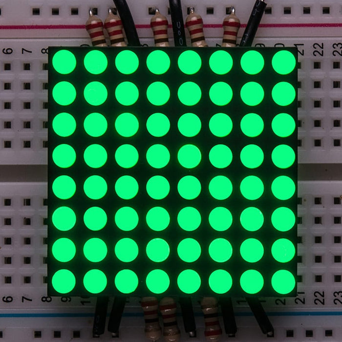 Small 1.2" 8x8 Ultra Bright Pure Green LED Matrix (KWM-30881CPGB) by Adafruit - The Pi Hut