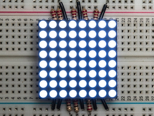 Small 1.2" 8x8 Ultra Bright White LED Matrix (KWM-30881CWB) [Discontinued] by Lucky Light Electronics - The Pi Hut