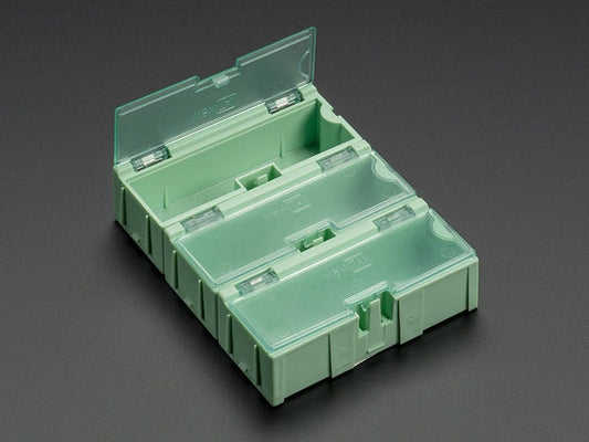 Small Modular Snap Boxes - SMD component storage - 3 pack (Green) by The Pi Hut - The Pi Hut