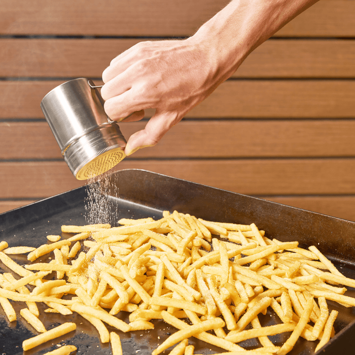 The spice dredge is also perfect for seasoning your fries and sides.